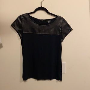 Faux leather top